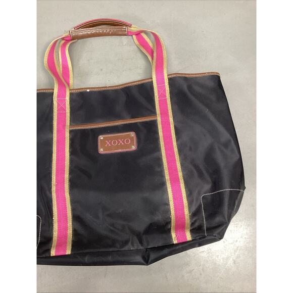Vintage XOXO Pink Black Tote Bag - 18.5x14” - Picture 2 of 14